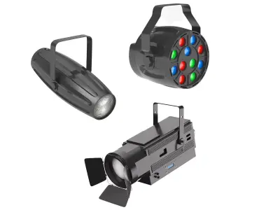 Stage light collection 3D Model Pack
