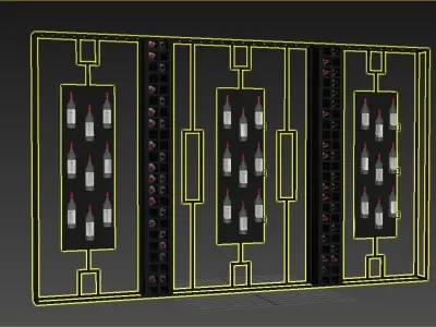 Wine Shelf 4 3D model