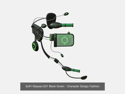 10 SciFi Glasses E Collection - Character Design Fashion 3D Model Pack
