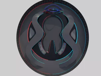 Neon Stage   Sci-Fi Performance and Event Platform Low-poly 3D model