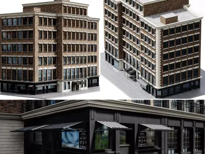Building05 NewYork-Style Low-poly 3D model