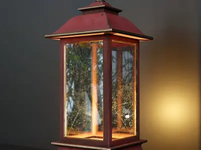 Decorative New Years lamp 1 Low-poly 3D model