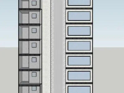 Apartment Building 1 3D model