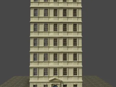 building 7 Low-poly 3D model