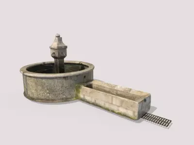 Ancient Public Fountain 3D model