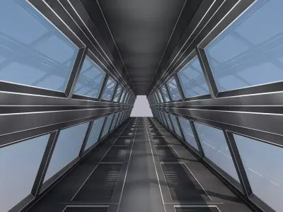 Sci Fi Tunnel 3D model 36