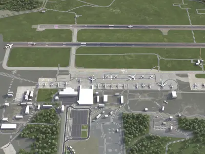 Novgorod - Airport - GOJ Low-poly 3D model