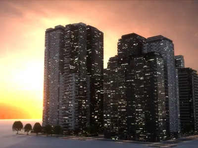 City Block Type B12 3D model