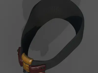 Gas mask respirator scifi futuristic 3d  Low-poly 3D model