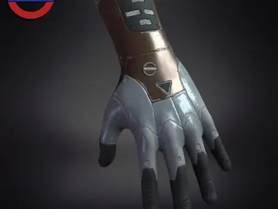 sci fi arm cyborg v5 game ready Low-poly 3D model