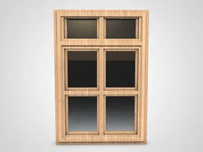 Wooden Window 3D model