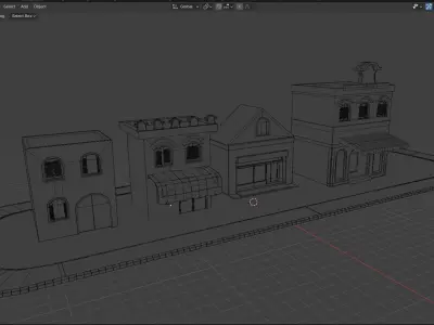 Lowpoly City Assets 1 Free low-poly 3D model