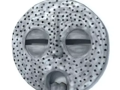 African Mask Decoration 3D model