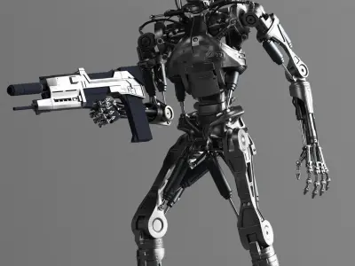 Terminator T-800 Endoskeleton Rekvizit 3D model