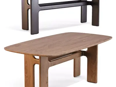 Bonaldo Hippos Wood - Dining Tables 3D model