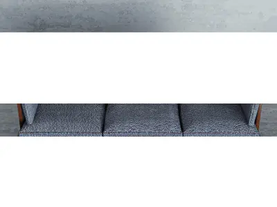 Neoclassical Sofa Low-poly 3D model