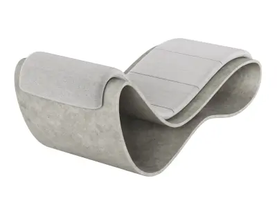 Agua Concrete Chaise Lounge 3D model