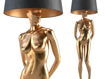 Mannequin Floor Lamp Rebekka 3D model
