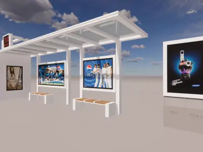 Bus Stop Collections -B5 3D model