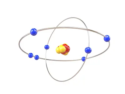 Nitrogen Chemical Element v2 001 Low-poly 3D model