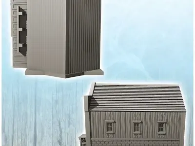 Sheriffs office with removable interior and walls 19 - Cowboy US 3D print model