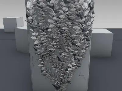 Vines and Gabion Version 3 Low-poly 3D model