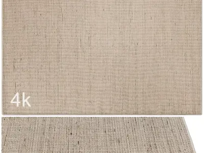 Carpet set 2221 - Jute Rug Taupe - 4K 3D model