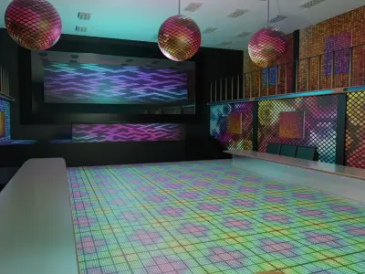 Nightclub Interior Low-poly 3D model