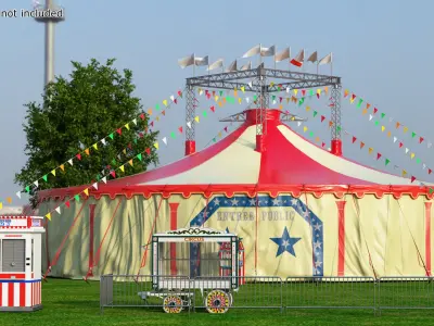  Circus Tent Setup and Transport Truck with Fur 