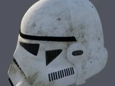 Helmet Troop Low-poly 3D model