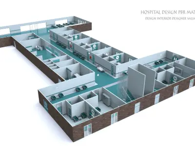 Hospital 3d model floor plan 3D model