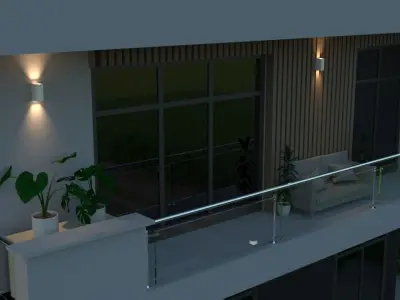 Hi tech house 3D model