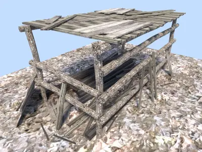 wood pile 3D model