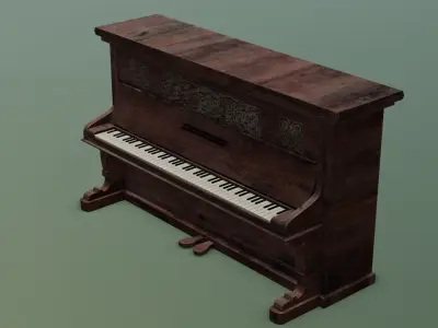 Piano 3D Model  Low-poly 3D model