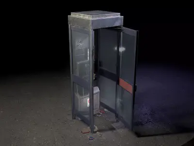 Phone box Low-poly 3D model