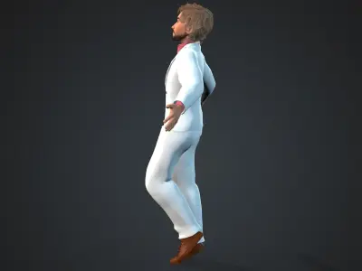 Man Cartoon Character Rigged Low-poly 3D model