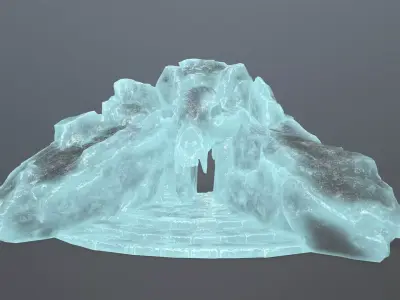 Skull Gate 9 Low-poly 3D model
