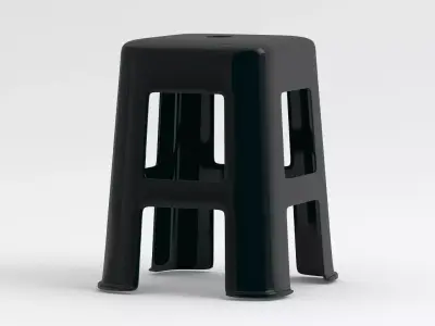 Hard Plastic Stool Collection  3D Model Pack