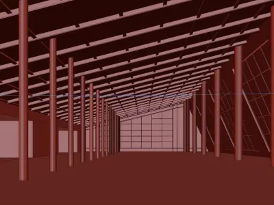 Basemesh interior space 02 Low-poly 3D model