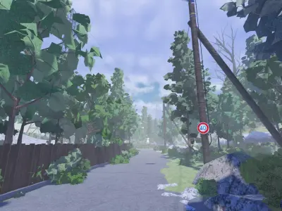 ROBLOX Anime Lowpoly Tree Forest Kit Low-poly 3D model