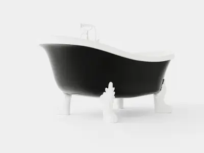 Bath tub Low-poly 3D model