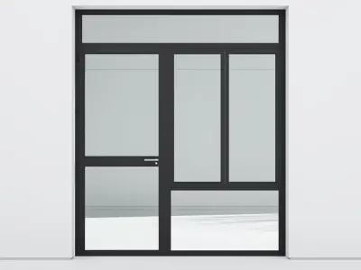 Aluminium door 313 3D model