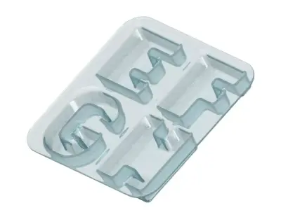 Transparent Baby Letter Plate 3D model