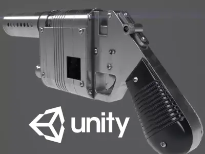 Star Wars Movie Reys -NN14 Blaster Low-poly 3D model