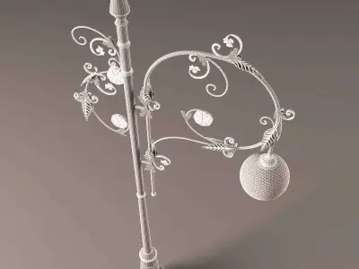 Street light in classic style 3D model