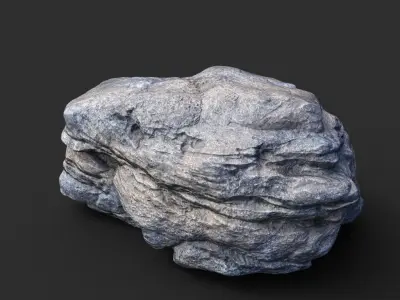 Low poly Gray Boulder Beach Rock Collection 210103 Low-poly 3D model