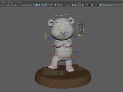 3D cartoon Bear 3D model