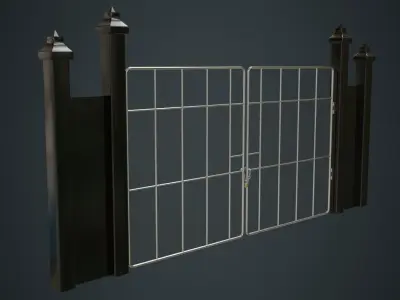 Gate 2A Low-poly 3D model