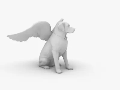 Dog Angel 3D print model