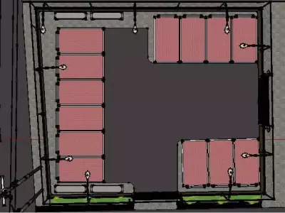 hospital parking area 3D print model